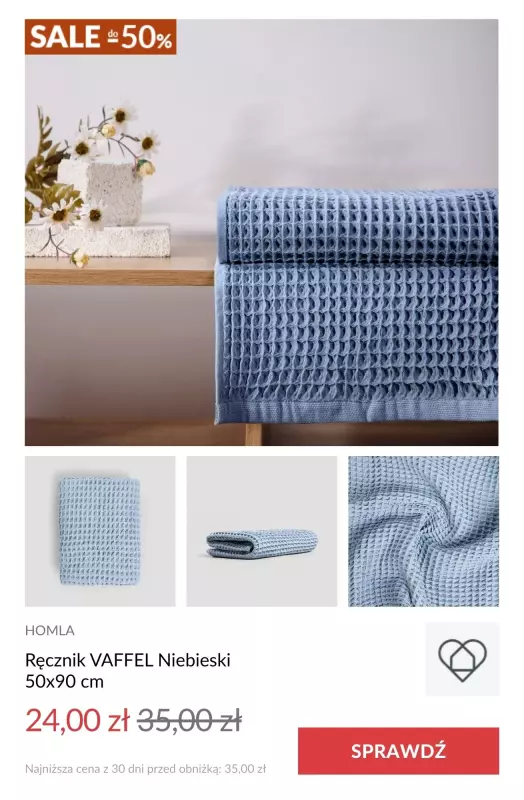 Homla - gazetka promocyjna Ręczniki na wyprzedaży!   - strona 3
