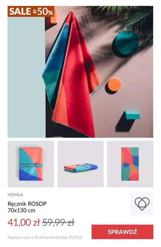 Homla - gazetka promocyjna Ręczniki na wyprzedaży! od poniedziałku 14.07  - strona 8