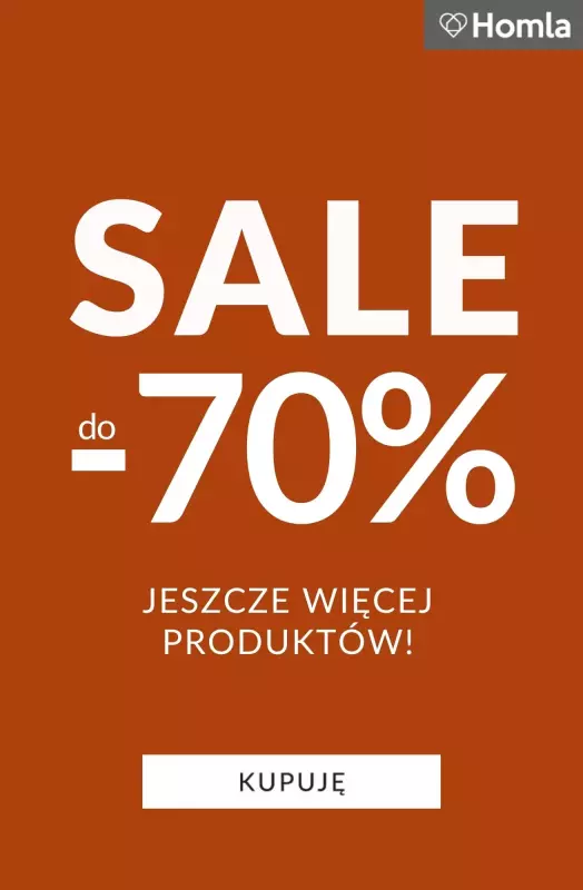 Homla - gazetka promocyjna SALE do -70% - jeszcze więcej produktów! od piątku 25.07 
