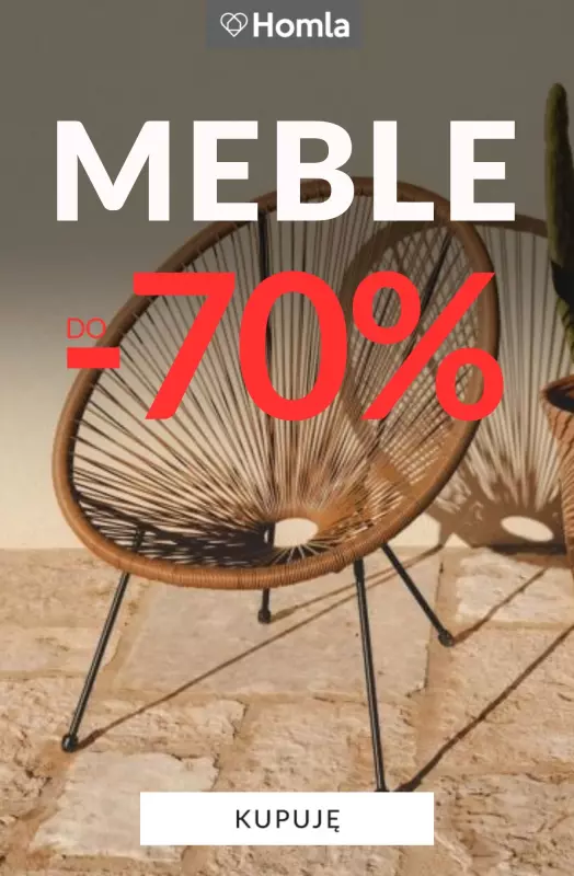 Homla - gazetka promocyjna Do -70% na meble od poniedziałku 28.07 