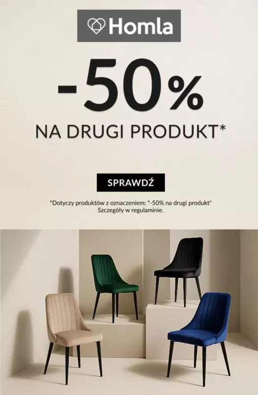 Homla - gazetka promocyjna -50% na drugi produkt  