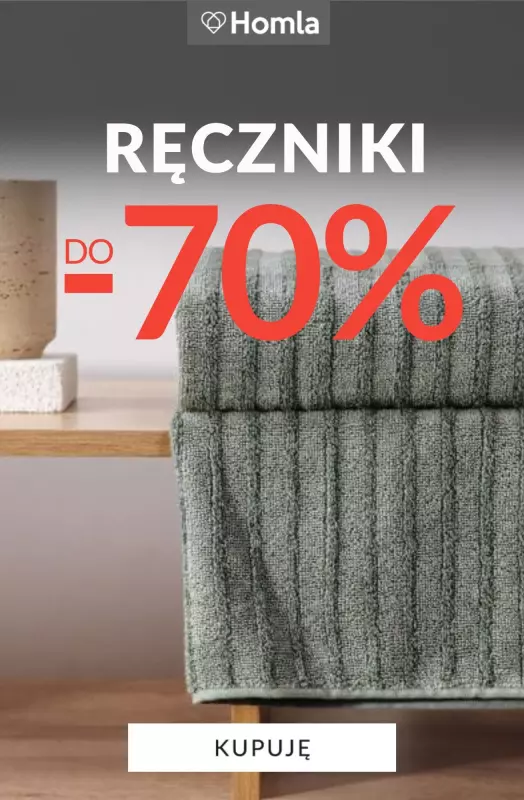 Homla - gazetka promocyjna Ręczniki w supercenach  