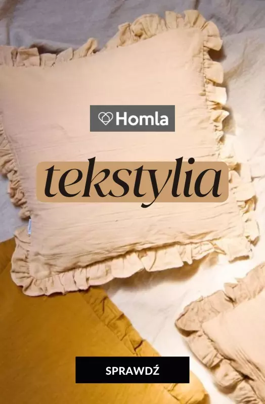 Homla - gazetka promocyjna Tekstylia do salonu  