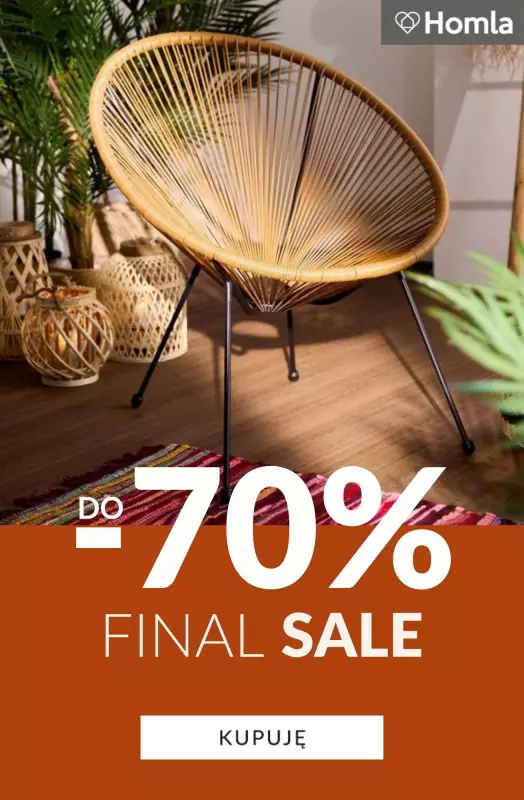 Homla - gazetka promocyjna FINAL SALE do -70% od środy 27.08 
