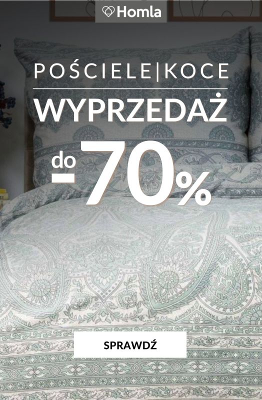 Homla - gazetka promocyjna Do -70% pościele i koce od piątku 12.09 