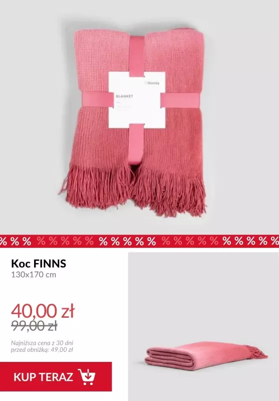 Homla - gazetka promocyjna Do -50% na koce od piątku 10.10  - strona 7