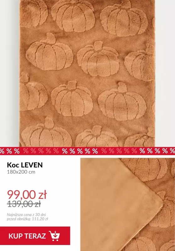 Homla - gazetka promocyjna Do -50% na koce od piątku 10.10  - strona 10