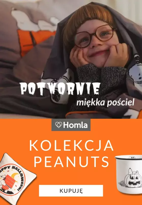 Homla - gazetka promocyjna Kolekcja Peanuts na halloween od środy 15.10 