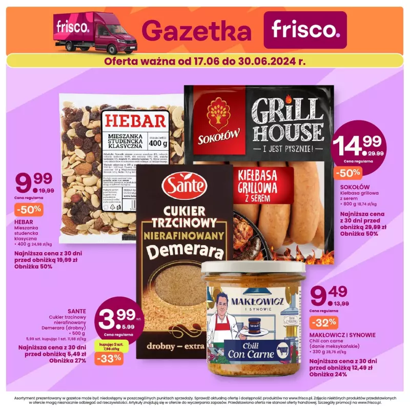 Frisco - gazetka promocyjna Gazetka od środy 19.06 do niedzieli 30.06