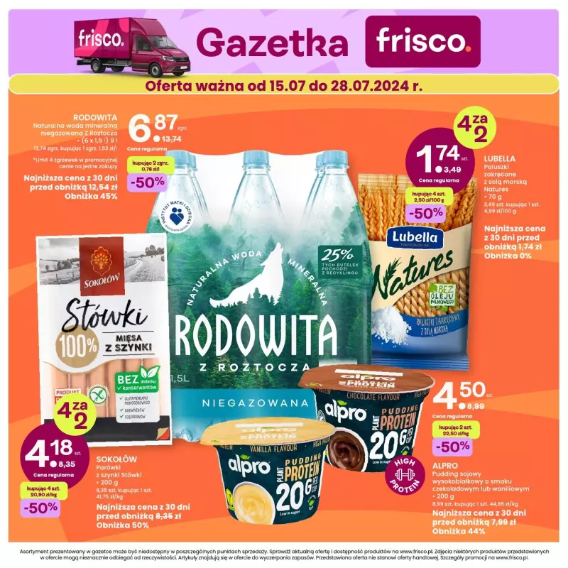 Frisco - gazetka promocyjna Gazetka od poniedziałku 15.07 do niedzieli 28.07