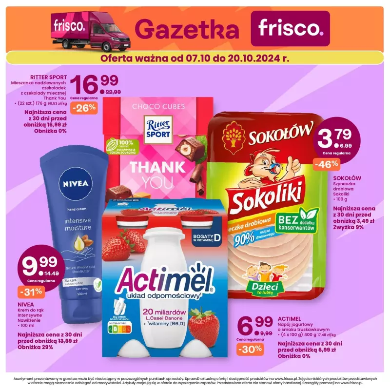 Frisco - gazetka promocyjna Gazetka od poniedziałku 07.10 do niedzieli 20.10