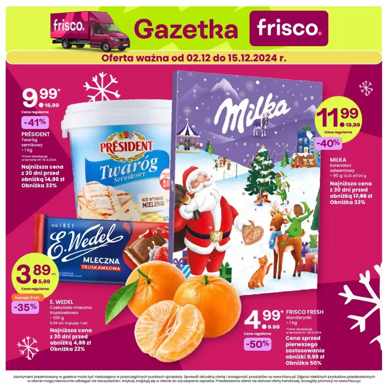 Frisco - gazetka promocyjna Gazetka od poniedziałku 02.12 do niedzieli 15.12