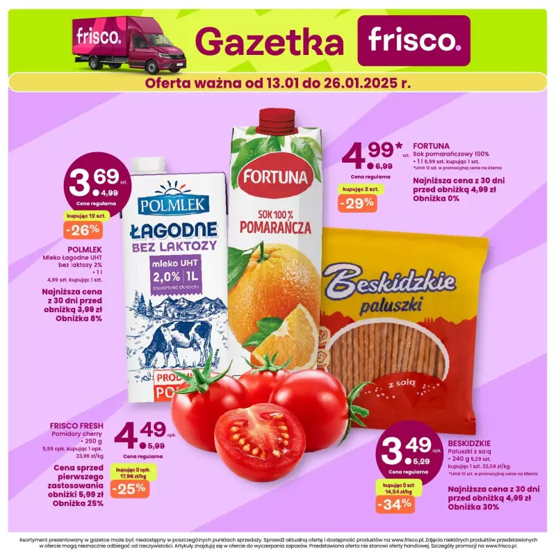 Frisco - gazetka promocyjna Gazetka od poniedziałku 20.01 do niedzieli 26.01