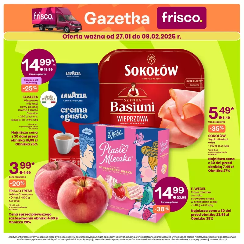 Frisco - gazetka promocyjna Gazetka od poniedziałku 27.01 do niedzieli 09.02