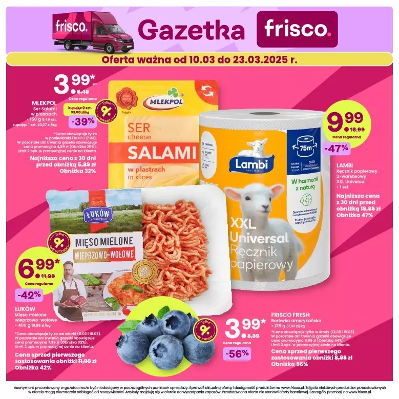 Frisco - gazetka promocyjna Gazetka od poniedziałku 10.03 do niedzieli 23.03