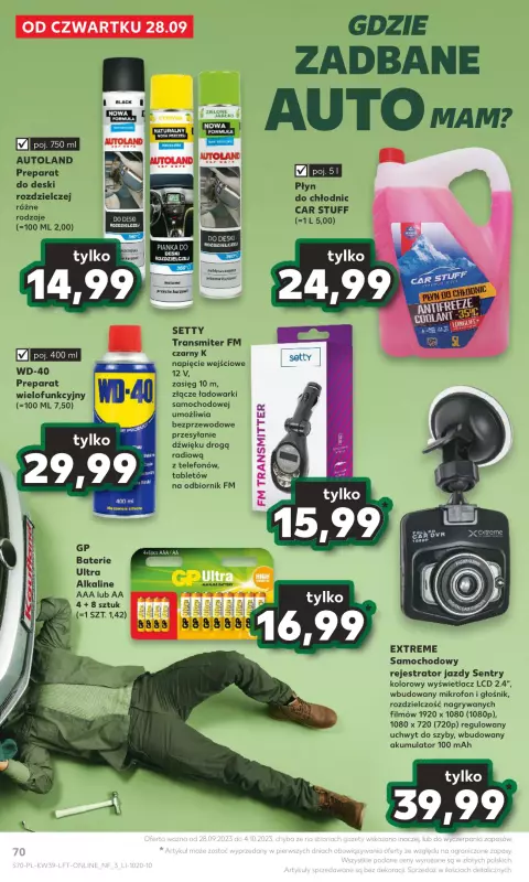 Kaufland - gazetka promocyjna Oferta Kaufland od czwartku 28.09 do środy 04.10 - strona 70
