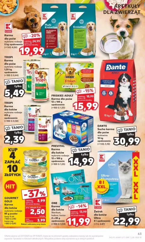 Kaufland - gazetka promocyjna Oferta Kaufland od czwartku 23.11 do środy 29.11 - strona 63