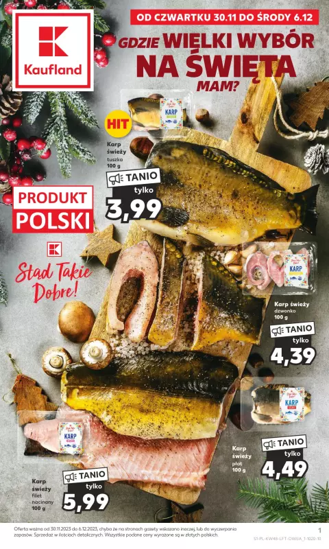 Kaufland - gazetka promocyjna Oferta Kaufland od czwartku 30.11 do środy 06.12