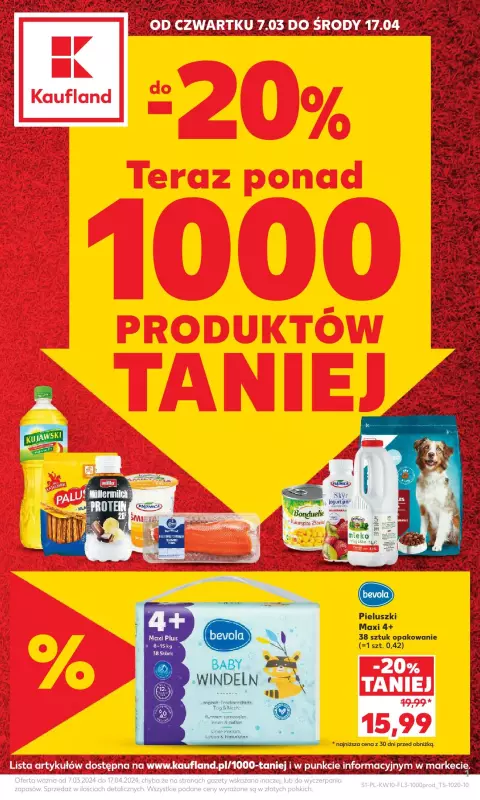 Kaufland - gazetka promocyjna Teraz ponad 1000 produktów taniej od czwartku 07.03 do środy 17.04
