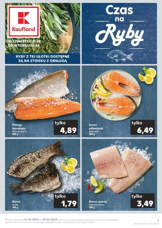 Kaufland - gazetka promocyjna Czas na ryby od czwartku 25.04 do wtorku 30.04