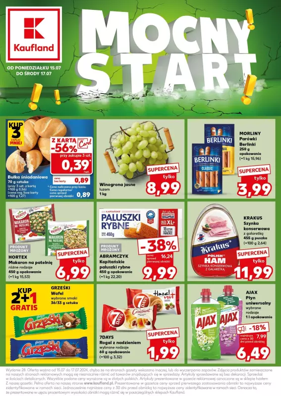 Kaufland - gazetka promocyjna Mocny Start od poniedziałku 15.07 do środy 17.07