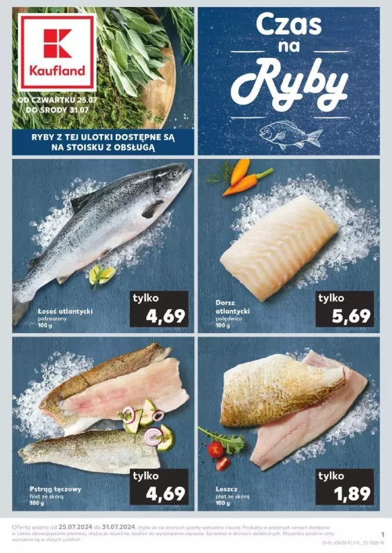 Kaufland - gazetka promocyjna Czas na ryby od czwartku 25.07 do środy 31.07