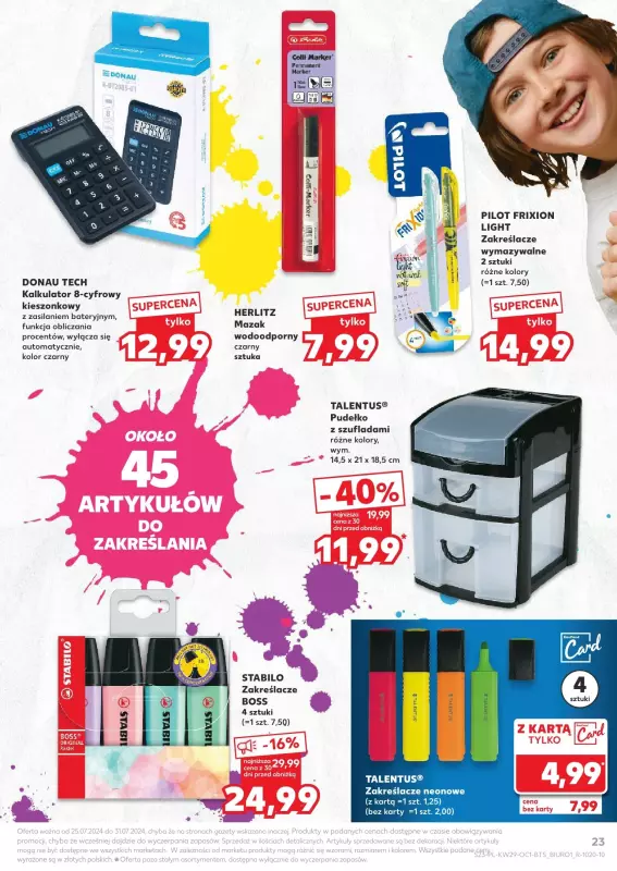 Kaufland - gazetka promocyjna Oferta Kaufland - Do szkoły od czwartku 25.07 do środy 31.07 - strona 23