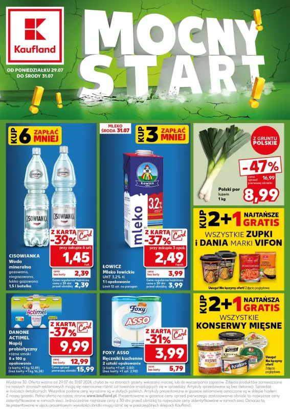 Kaufland - gazetka promocyjna Mocny Start od poniedziałku 29.07 do środy 31.07