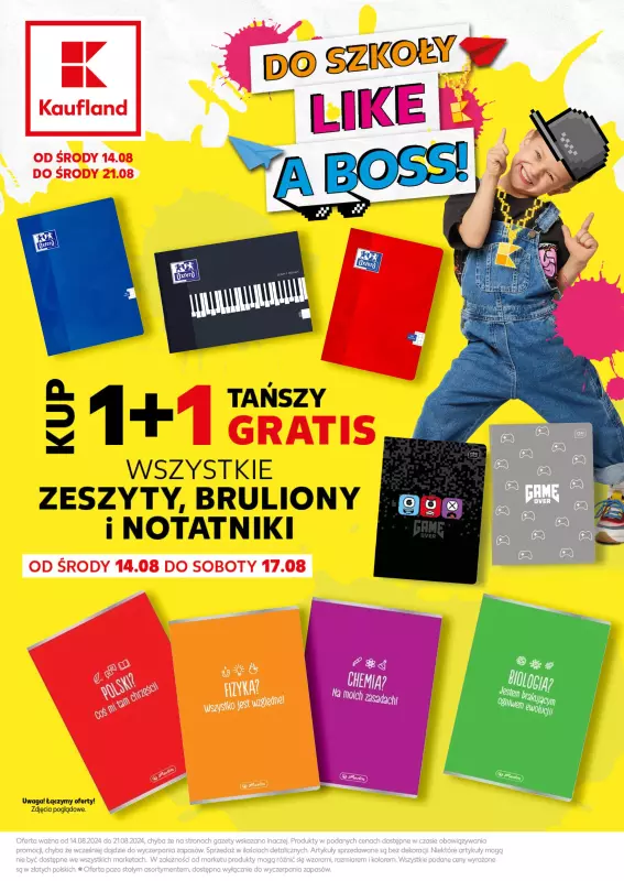 Kaufland - gazetka promocyjna Oferta Kaufland - Zeszyty od środy 14.08 do środy 21.08