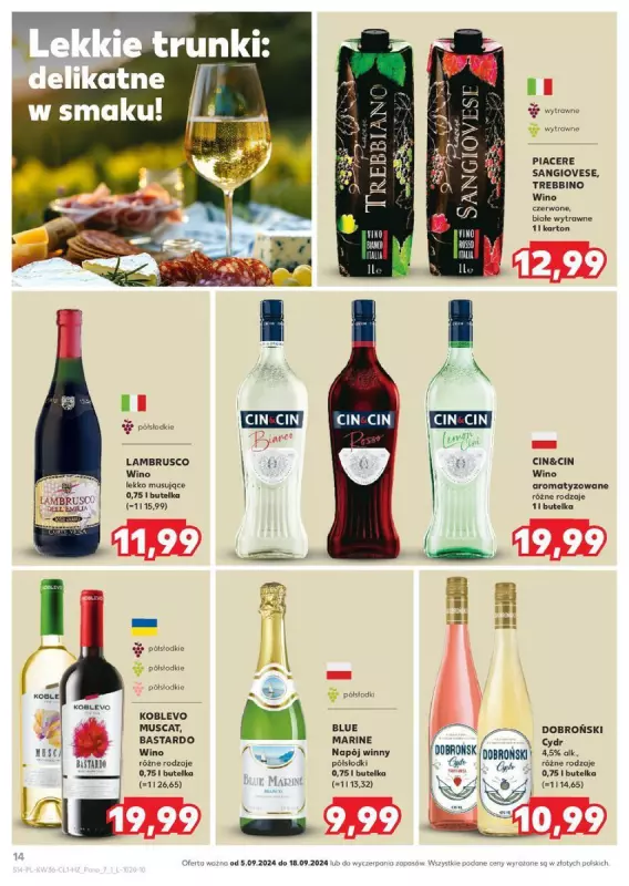 Kaufland - gazetka promocyjna Barek - duży wybór dla ciebie!  do środy 18.09 - strona 14