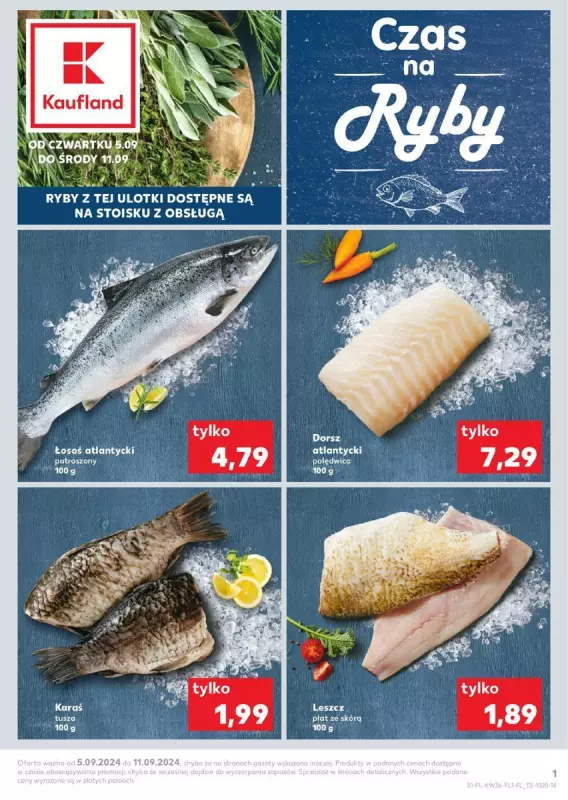 Kaufland - gazetka promocyjna Czas na ryby od czwartku 05.09 do środy 11.09