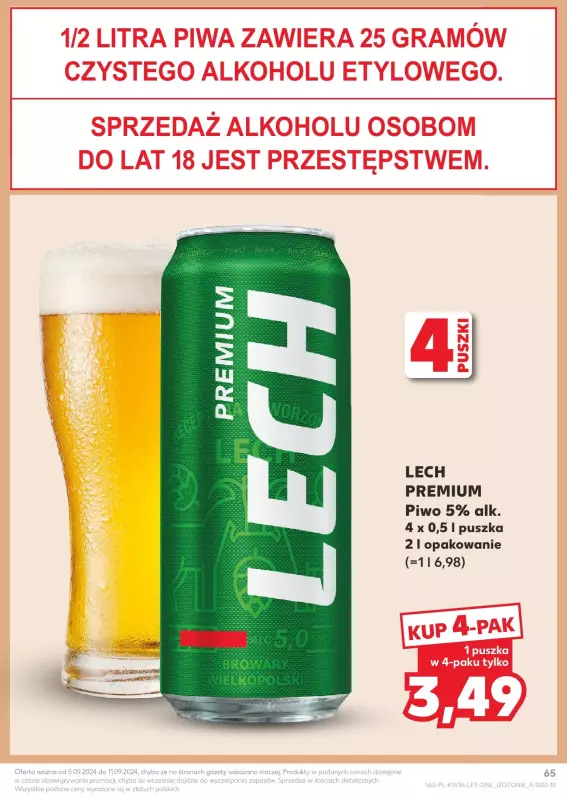 Kaufland - gazetka promocyjna Oferta Kaufland od czwartku 05.09 do środy 11.09 - strona 65