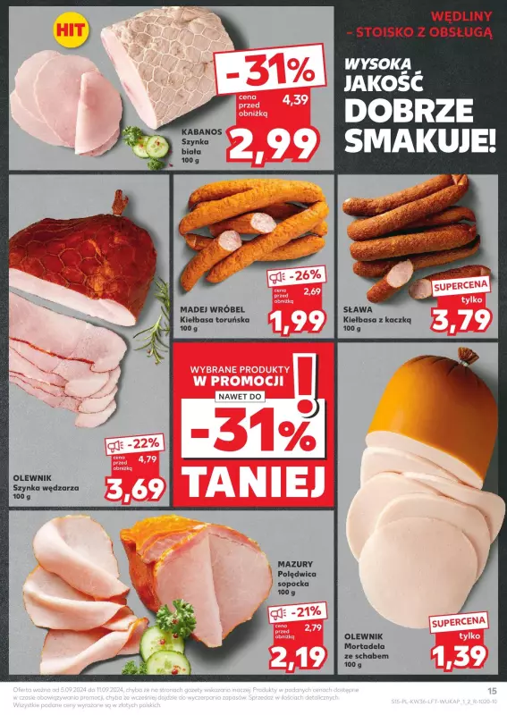 Kaufland - gazetka promocyjna Oferta Kaufland od czwartku 05.09 do środy 11.09 - strona 15