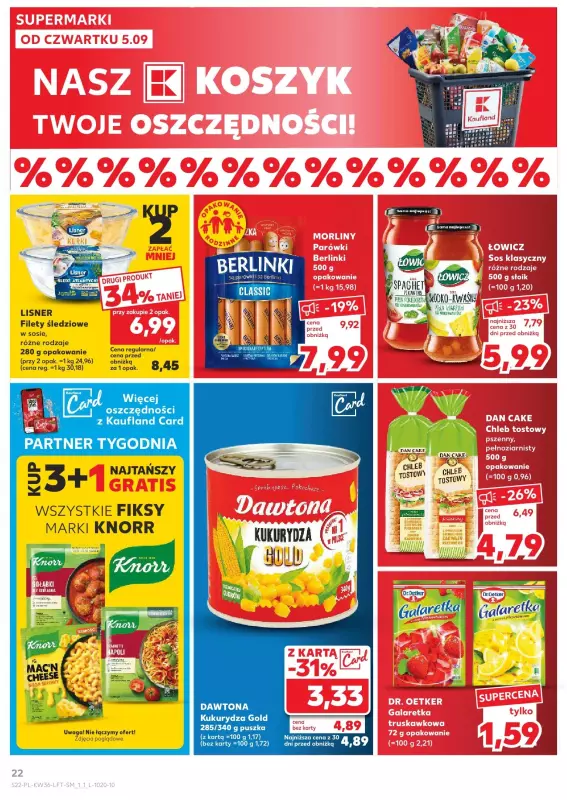 Kaufland - gazetka promocyjna Oferta Kaufland od czwartku 05.09 do środy 11.09 - strona 22