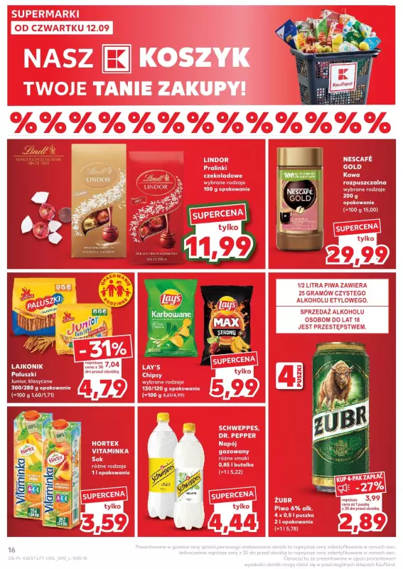 Kaufland - gazetka promocyjna Oferta Kaufland od czwartku 12.09 do środy 18.09 - strona 16