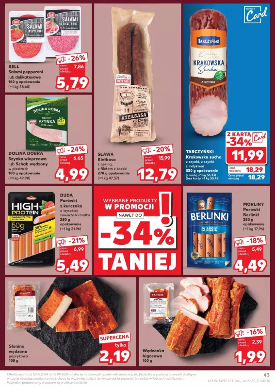 Kaufland - gazetka promocyjna Oferta Kaufland od czwartku 12.09 do środy 18.09 - strona 43