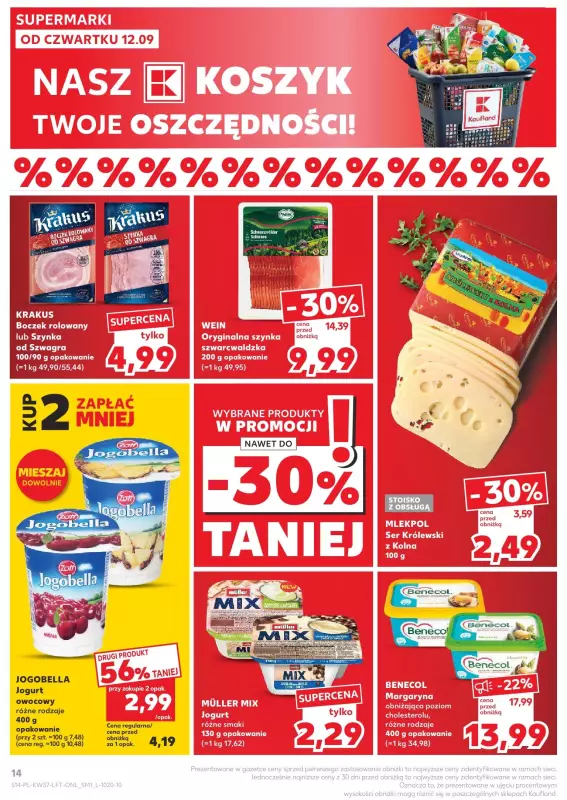 Kaufland - gazetka promocyjna Oferta Kaufland od czwartku 12.09 do środy 18.09 - strona 14