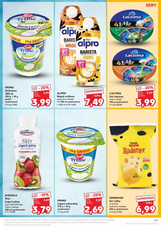 Kaufland - gazetka promocyjna Oferta Kaufland od czwartku 12.09 do środy 18.09 - strona 49