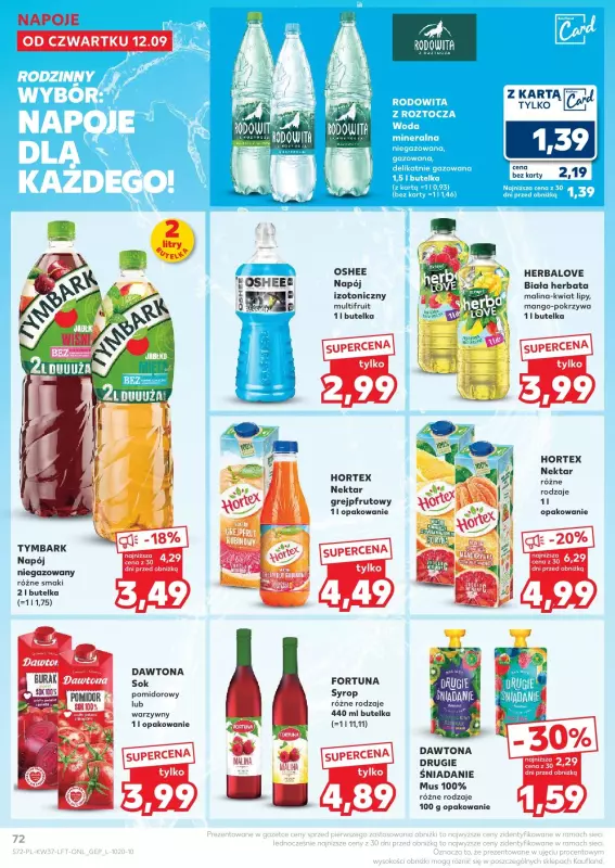 Kaufland - gazetka promocyjna Oferta Kaufland od czwartku 12.09 do środy 18.09 - strona 72