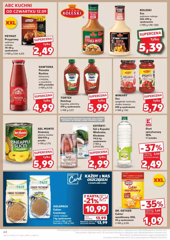 Kaufland - gazetka promocyjna Oferta Kaufland od czwartku 12.09 do środy 18.09 - strona 64