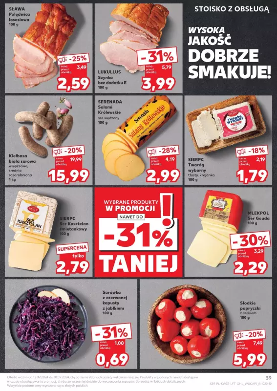 Kaufland - gazetka promocyjna Oferta Kaufland od czwartku 12.09 do środy 18.09 - strona 39