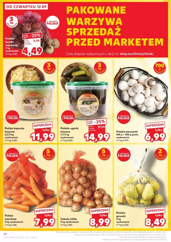 Kaufland - gazetka promocyjna Oferta Kaufland od czwartku 12.09 do środy 18.09 - strona 22