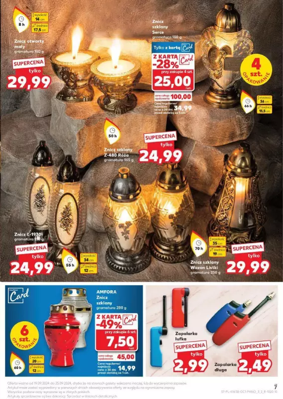 Kaufland - gazetka promocyjna Oferta Kaufland - Znicze od czwartku 19.09 do środy 25.09 - strona 7