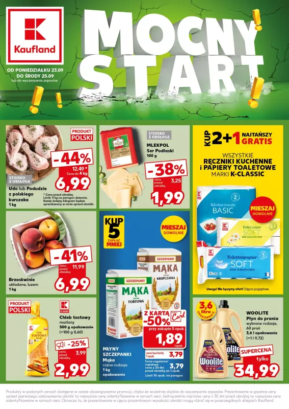 Kaufland - gazetka promocyjna Mocny Start od poniedziałku 23.09 do środy 25.09