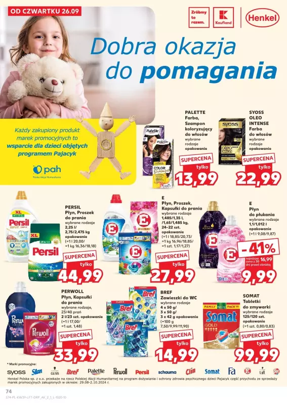 Kaufland - gazetka promocyjna Oferta Kaufland  do środy 02.10 - strona 74