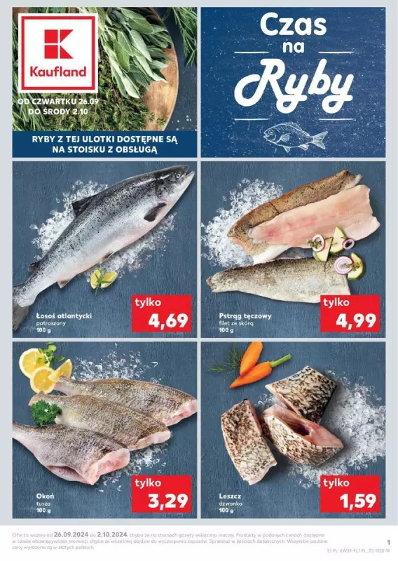 Kaufland - gazetka promocyjna Czas na ryby od czwartku 26.09 do środy 02.10