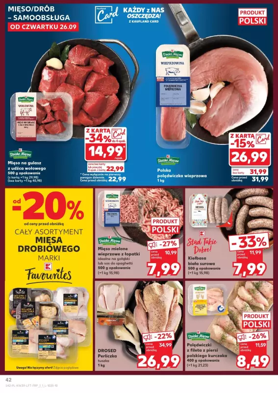 Kaufland - gazetka promocyjna Oferta Kaufland od czwartku 26.09 do środy 02.10 - strona 42