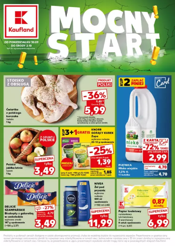 Kaufland - gazetka promocyjna Mocny Start od poniedziałku 30.09 do środy 02.10