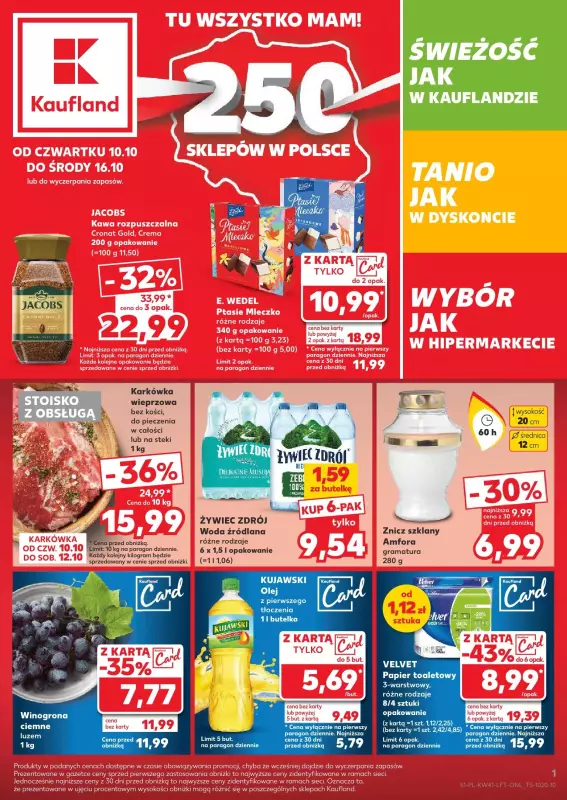 Kaufland - gazetka promocyjna Oferta Kaufland  do środy 16.10