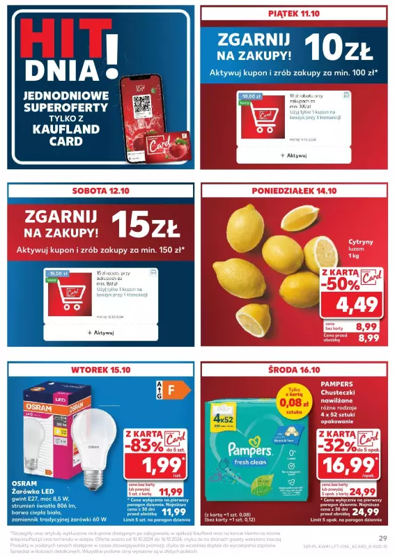 Kaufland - gazetka promocyjna Oferta Kaufland  do środy 16.10 - strona 29